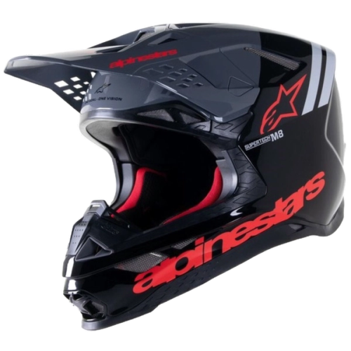 Casca moto Cross-Enduro ALPINESTARS Supertech SM8 Radium 2 Negru-Gri