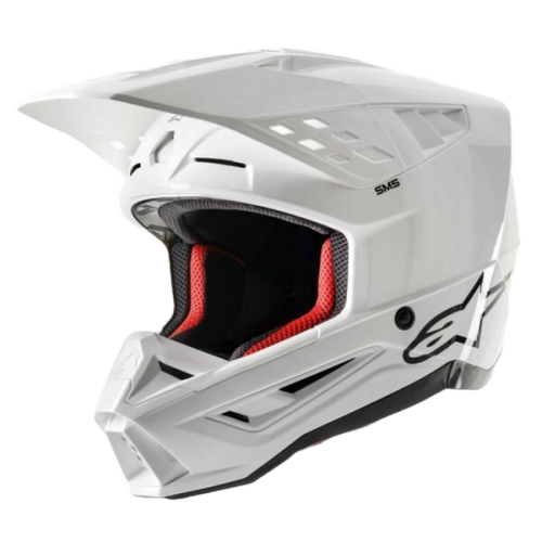 Casca moto Cross-Enduro ALPINESTARS SM5 Solid Alb