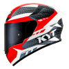 Casca moto KYT TT-Course Gear Negru+Rosu