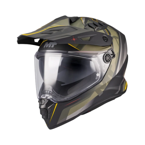 Casca moto touring/adventure MT Track SV Questor B6 verde military