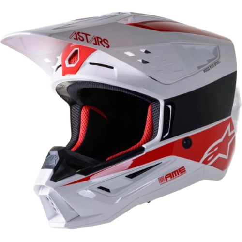 Casca moto Cross-Enduro ALPINESTARS SM5 Bond Alb-Rosu