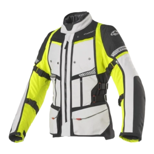 Geaca moto impermeabila CLOVER Airbag GTS-4 Gri-Fluor