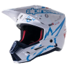 Casca moto Cross-Enduro ALPINESTARS SM5 Action Alb-Albastru