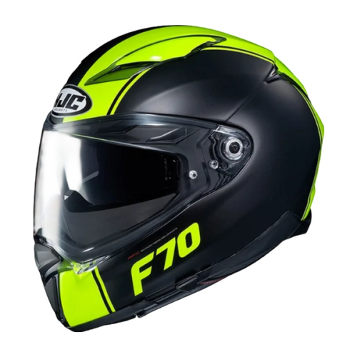 Casca moto HJC F70 Mago Negru-Galben fluor