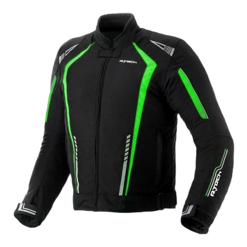 Geaca moto textil R-TECH Marshal Negru-Verde