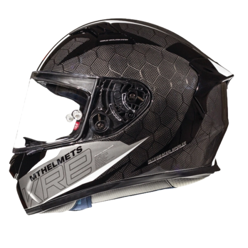 Casca moto MT KRE Snake 2.0 A0 Negru - Gri lucios – 100% carbon