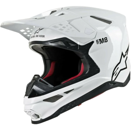 Casca moto Cross-Enduro ALPINESTARS Supertech SM8 Solid Alb