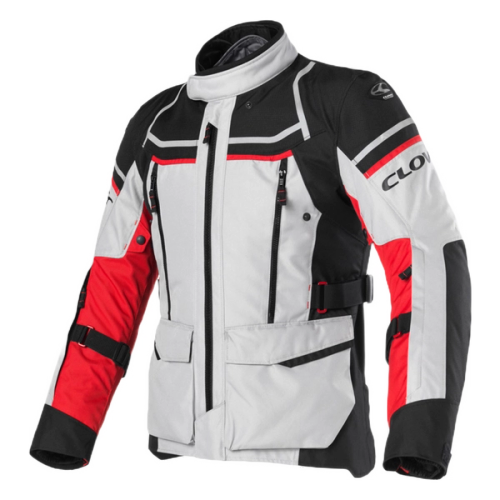 Geaca moto impermeabila CLOVER Outland - 2 Negru-Rosu