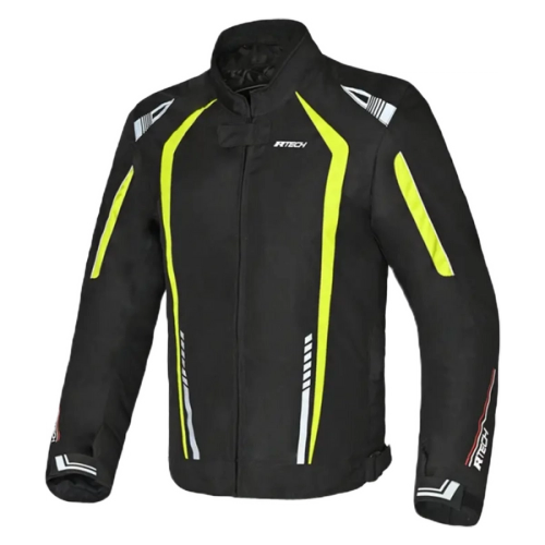 Geaca moto textil R-TECH Marshal Negru-Galben Fluor