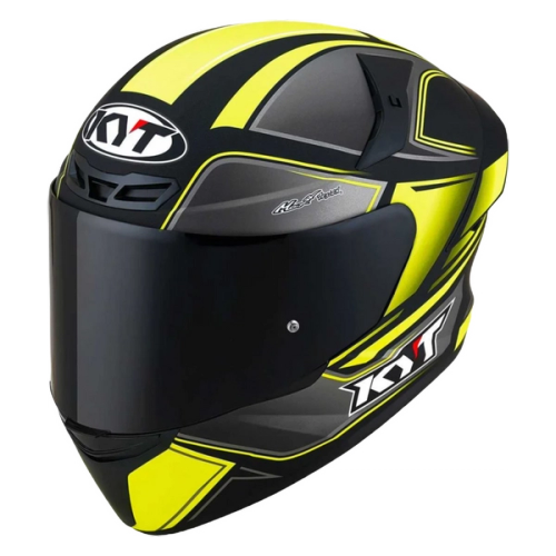 Casca moto KYT TT-Course Electron Galben-Negru Mat