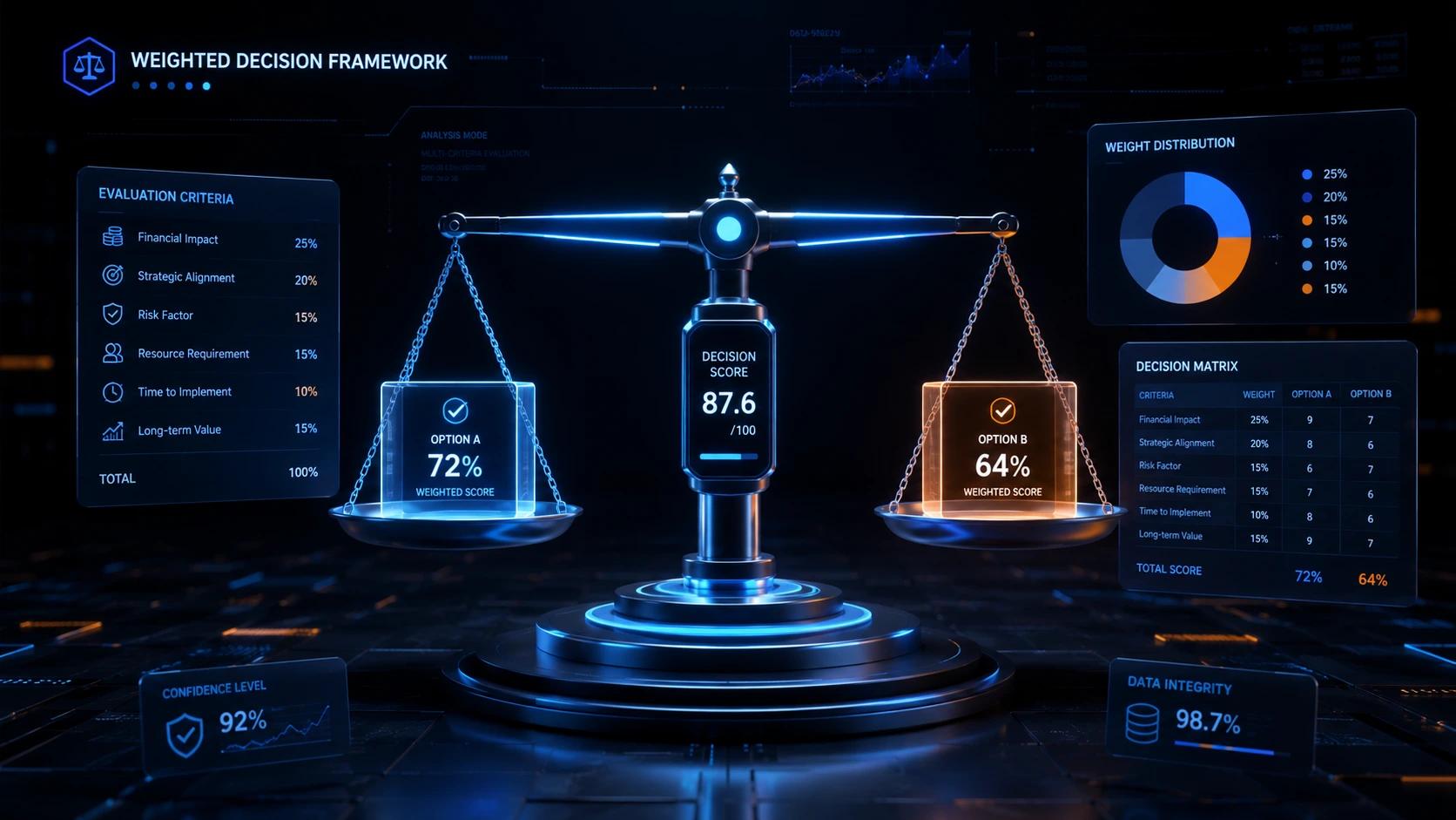 How to Make a Weighted Decision When You Can’t Choose