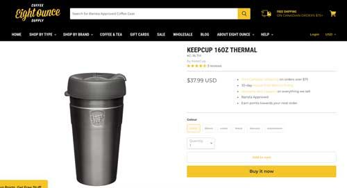 Keepcup retailer ecommerce
