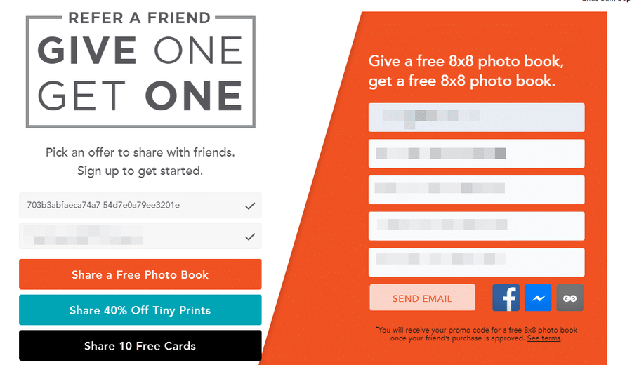 shutterfly refer a friend