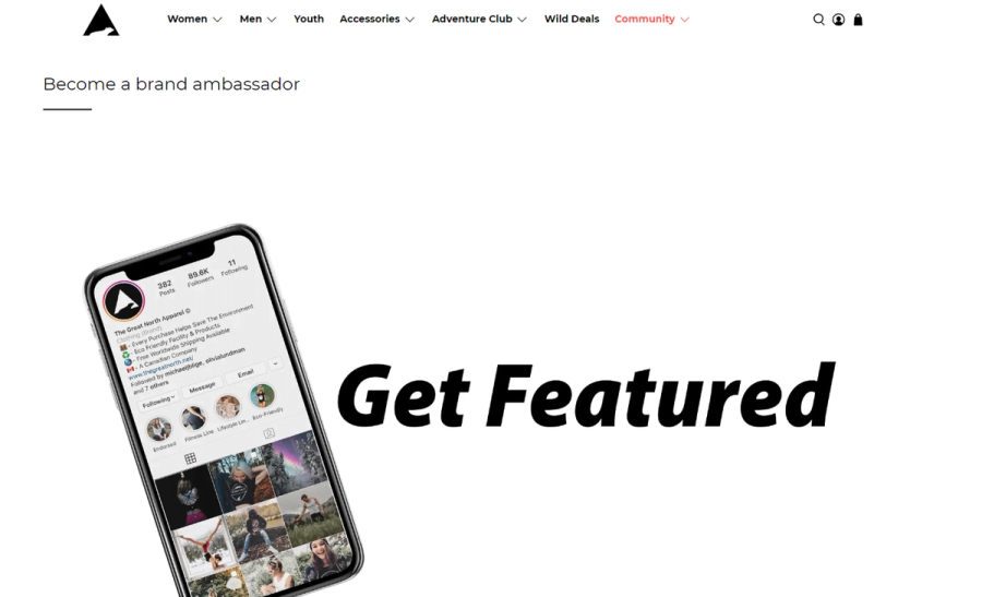 the great north brand ambassador application