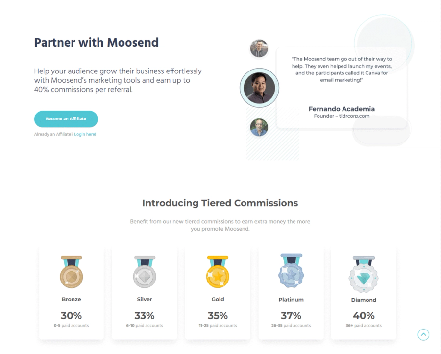moosend affiliate program