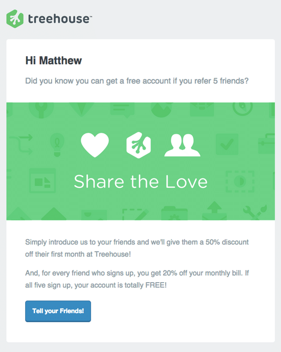 treehouse referral program cta