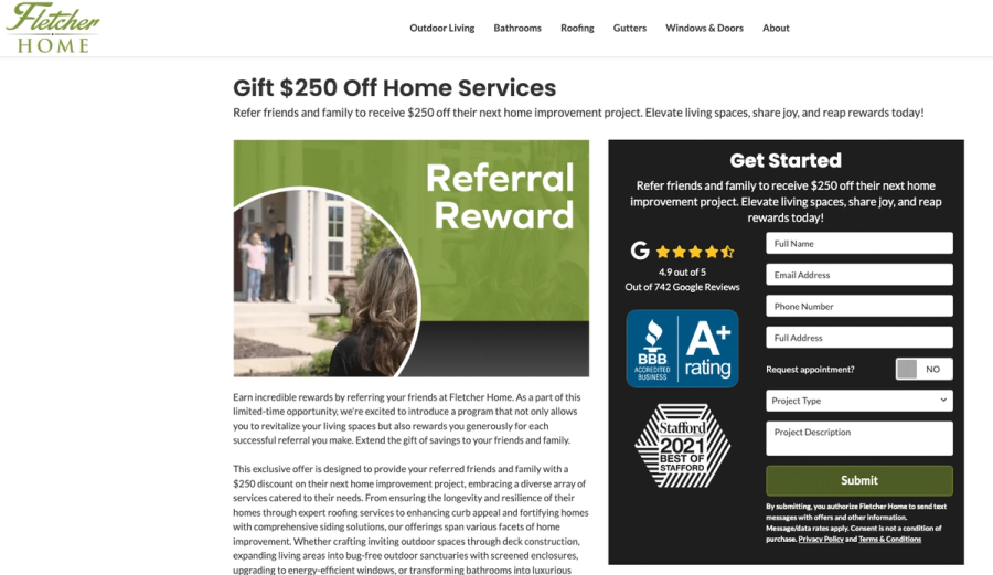 Contractor referral program example