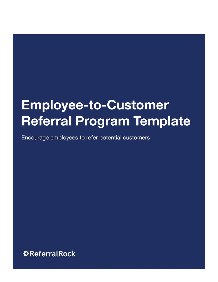 employee referral program template (employee to customer)