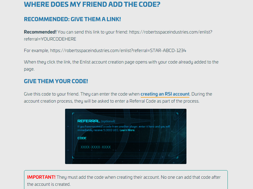 Illustration: 3. “Where can friends enter my referral code?”