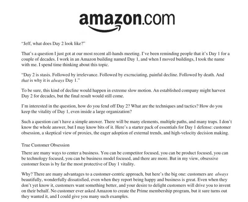 Amazon customer centric strategy