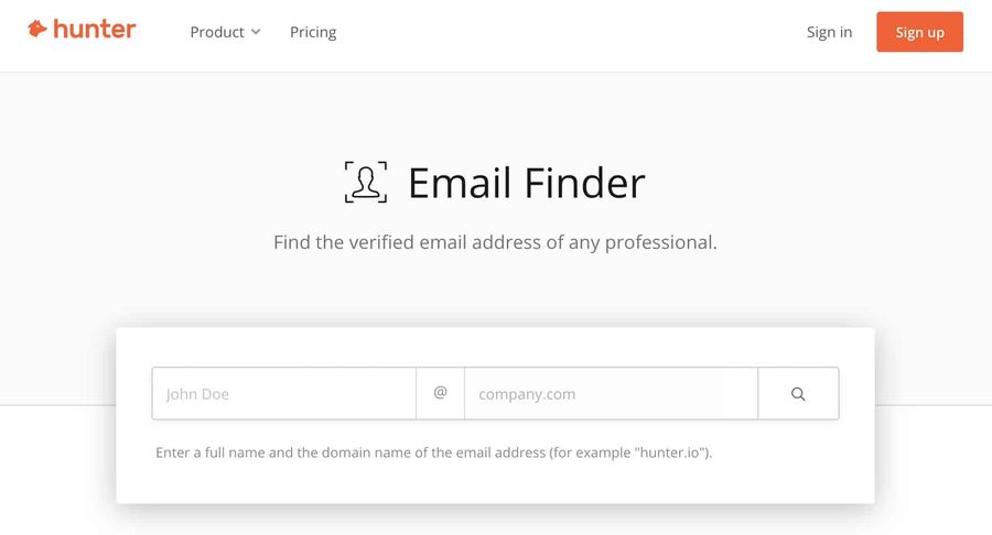 hunter email finder