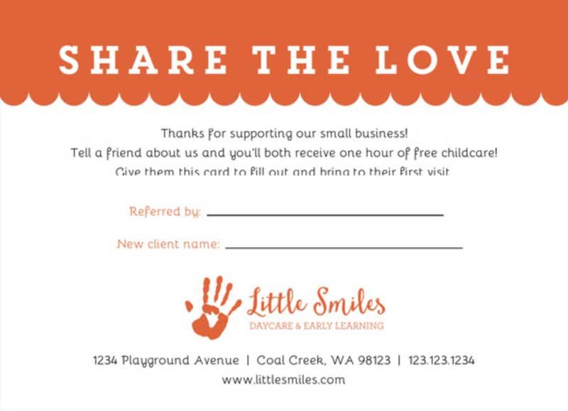 Little smiles referral card