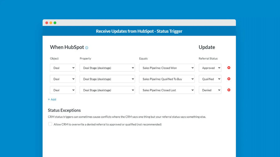 RR HubSpot tracking