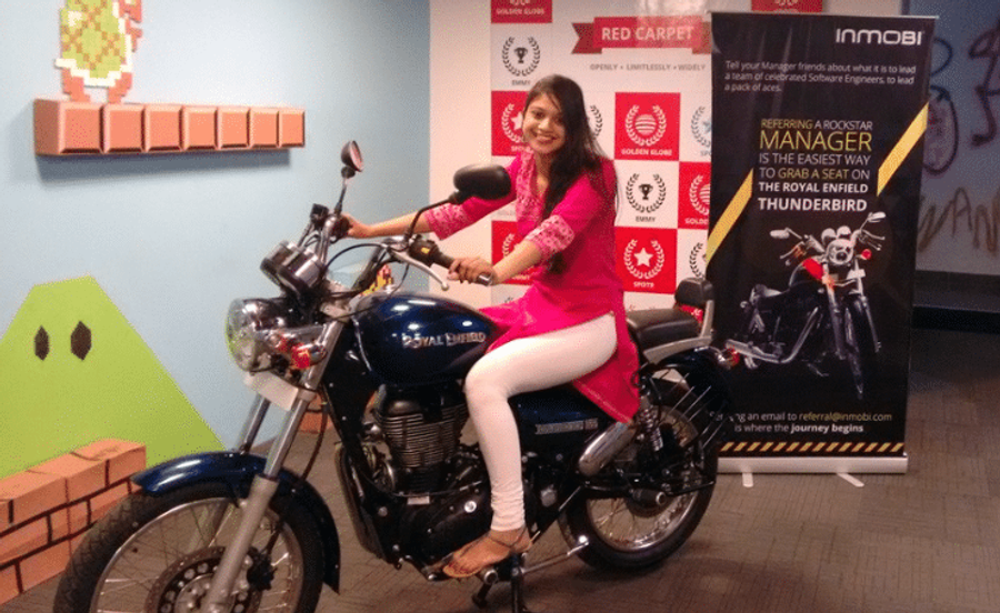 inmobi motorcycle employee referral program example