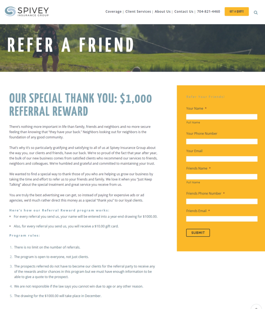 Spivey referral program