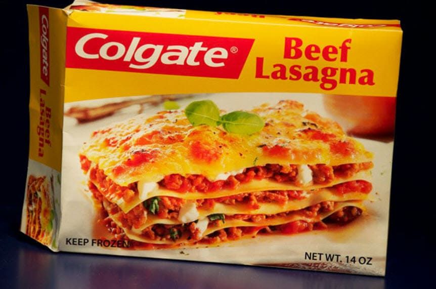 Colgate frozen dinner box