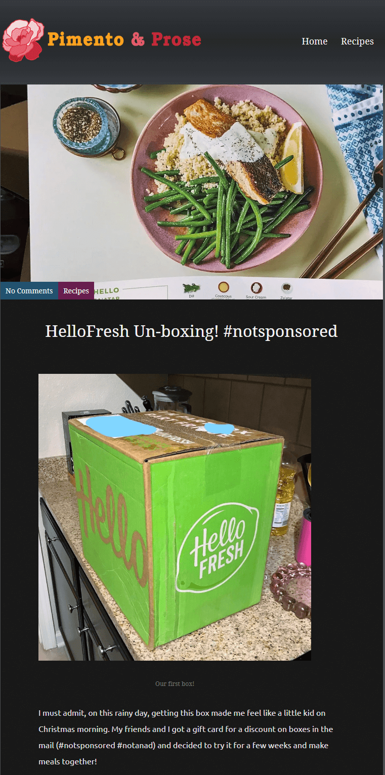 earned media example not sponsored blog