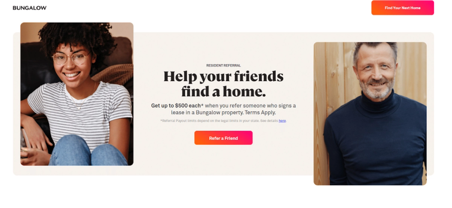 bungalow resident referral program