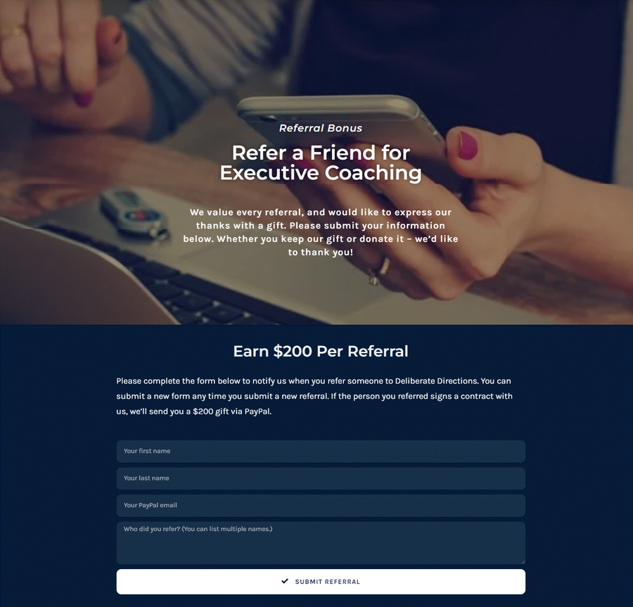 executive coaching referral program