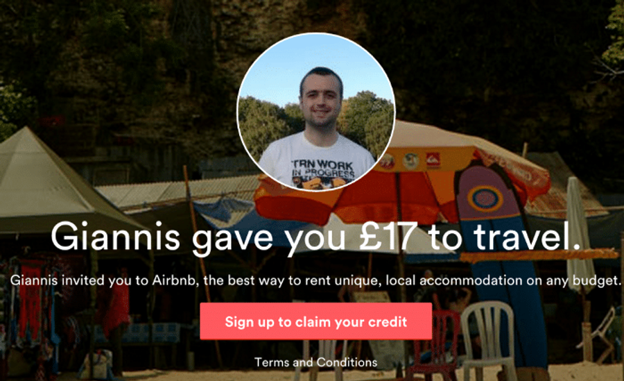 airbnb social profile referral