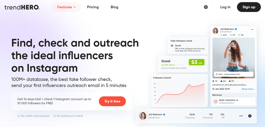 trend hero influencer marketing software