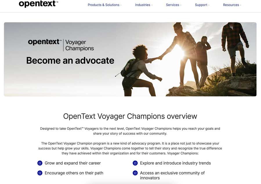 Opentext advocate program