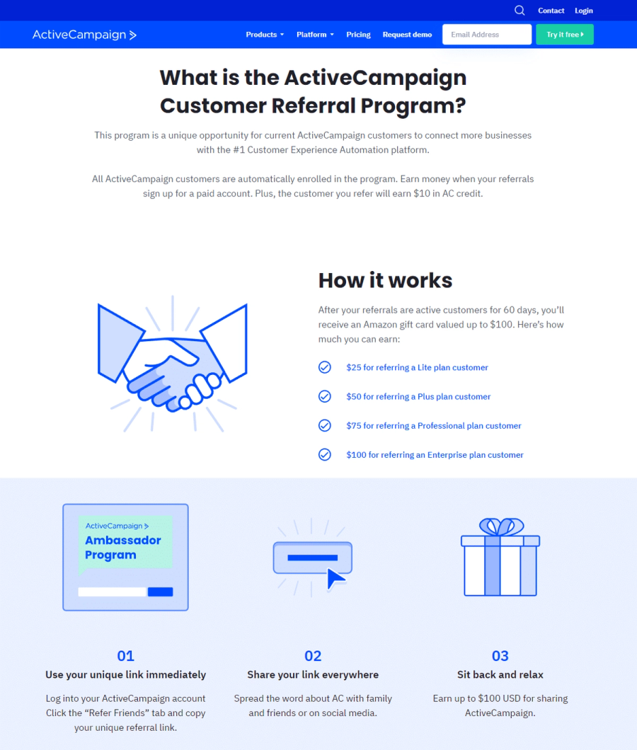 activecampaign referral program example