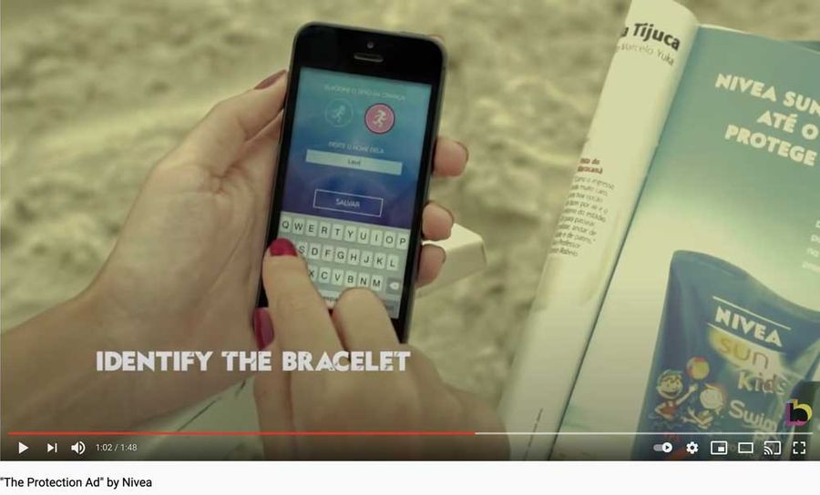 Nivea identify the bracelet local marketing