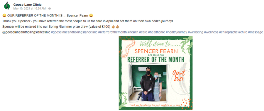 Referrer of the month