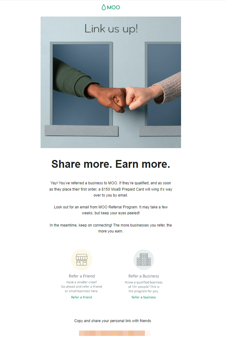 moo thank you note referral