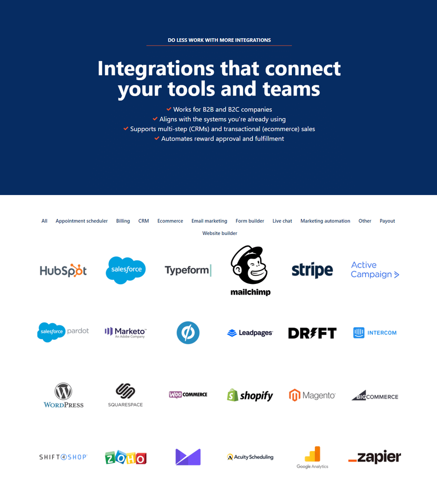 referral rock integrations