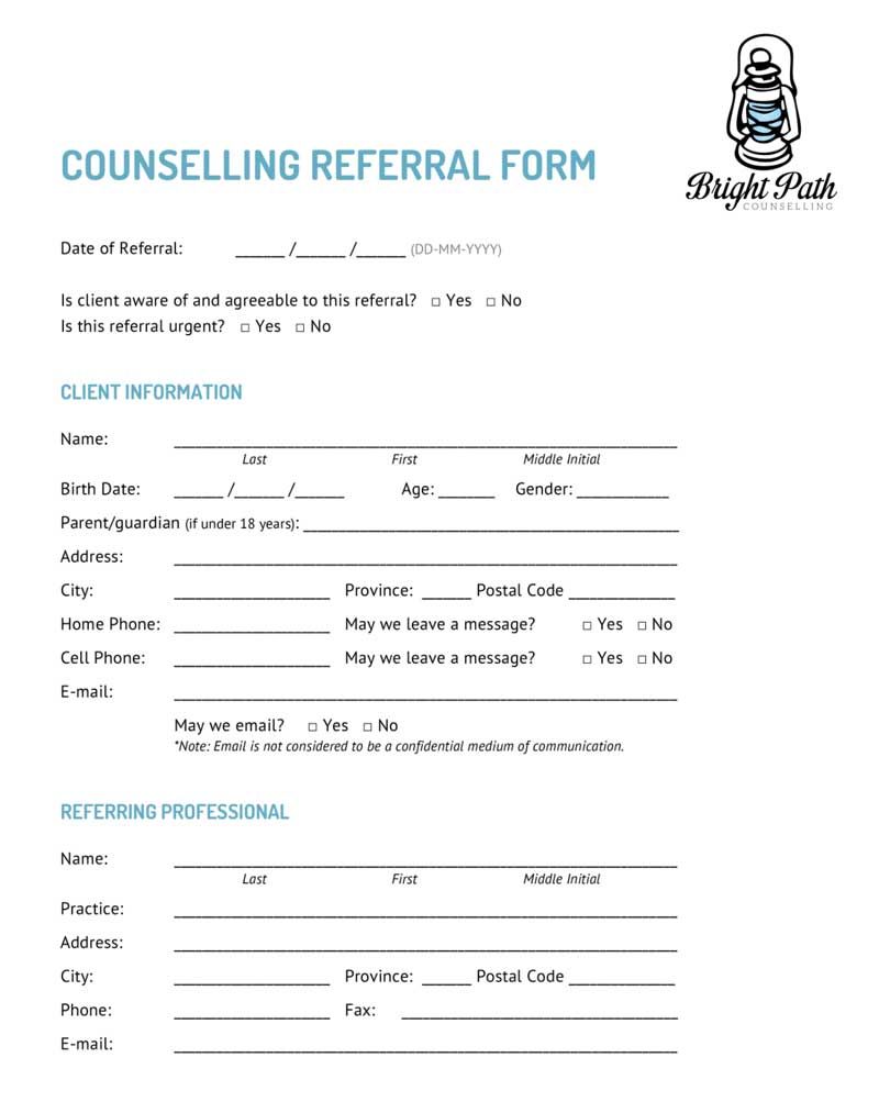 Brightpath counseling employee referral form