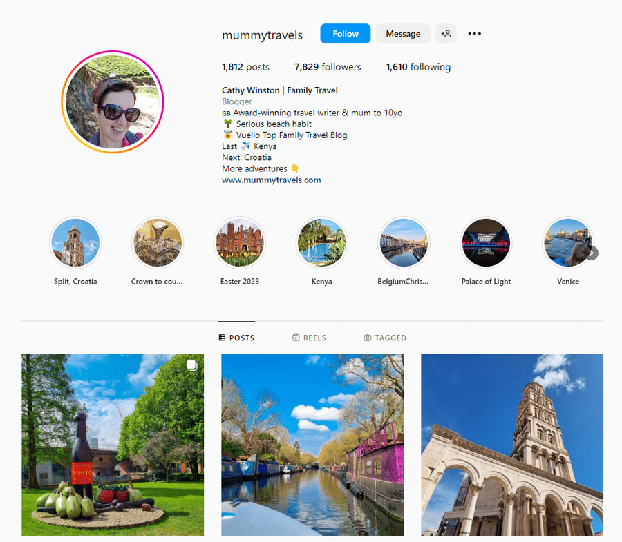mummy travels nano-influencer