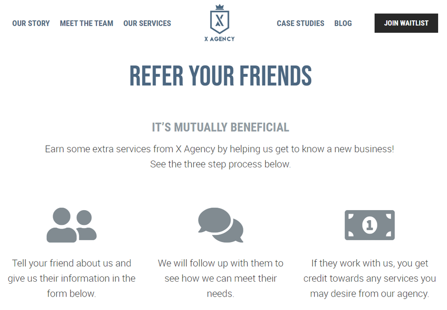 x agency referral program 3 steps