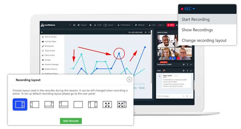 Webinar recorder composition