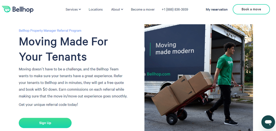 bellhop moving referral program