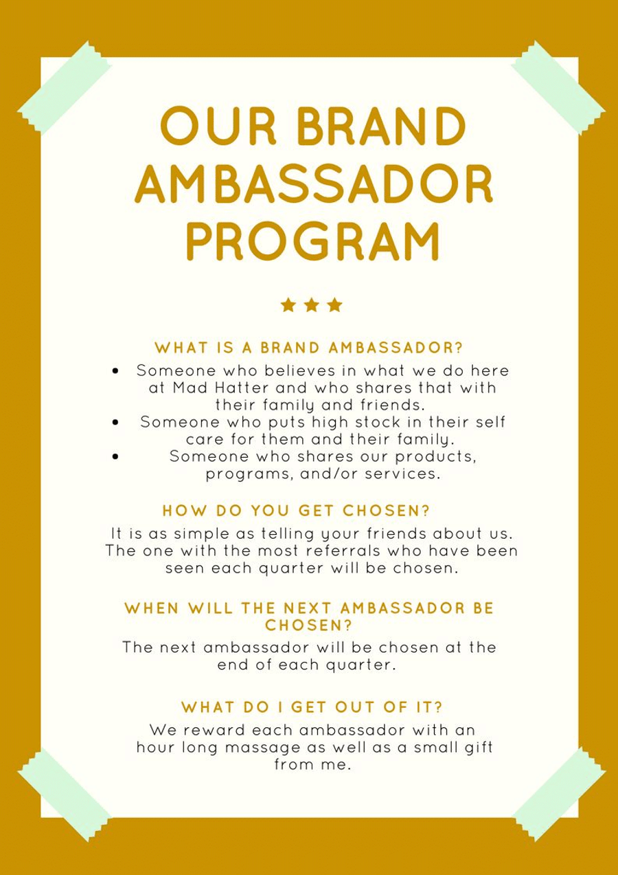 how to find brand ambassadors mad hatter