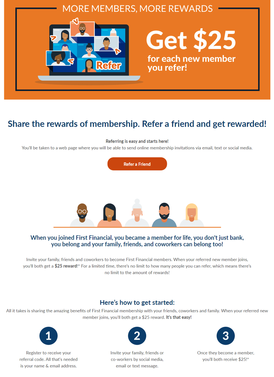 first financial credit union referral program