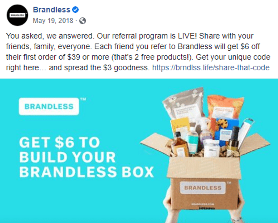 brandless referral hero image