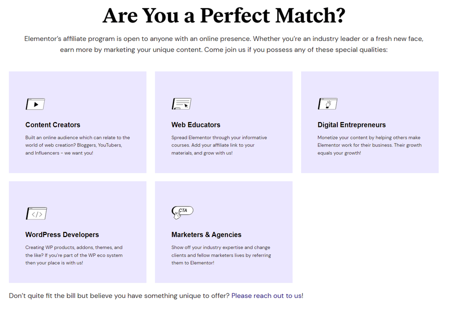 Elementor affiliates